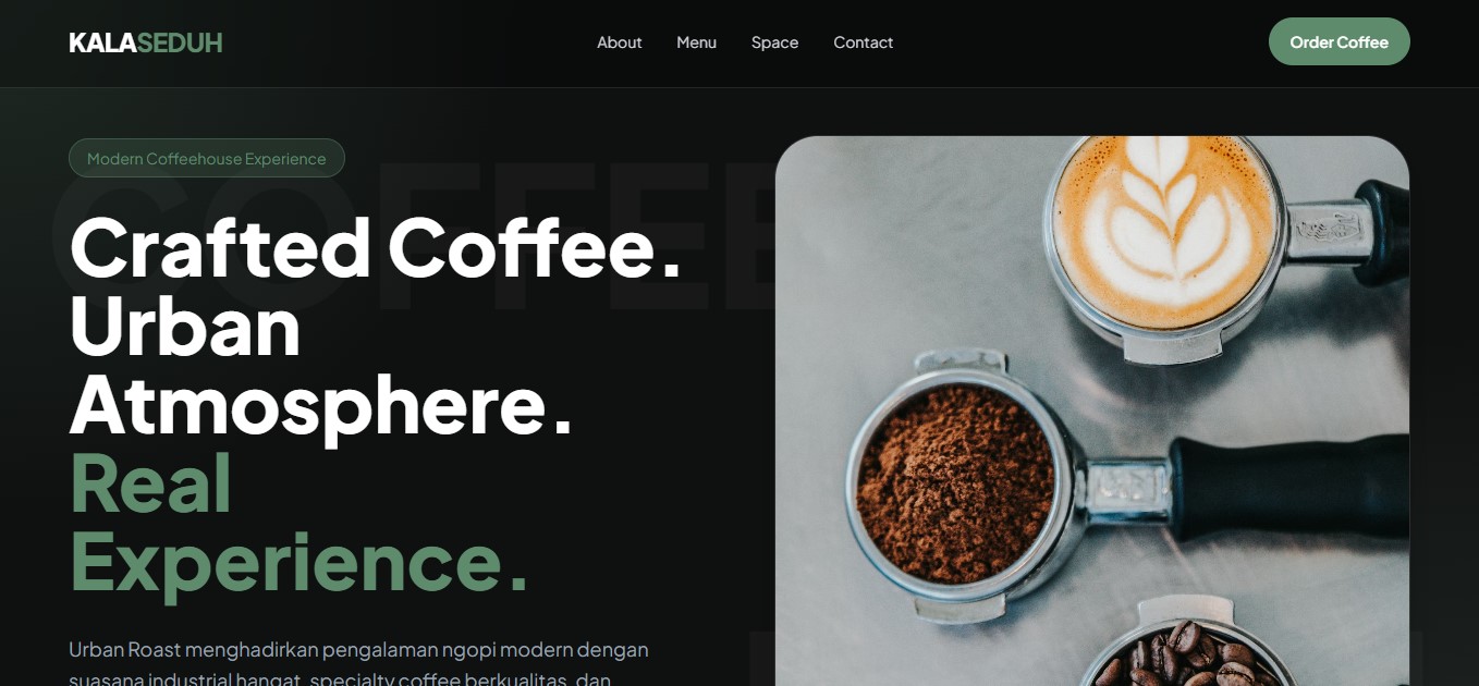 Cafe Kala Seduh Landing Page